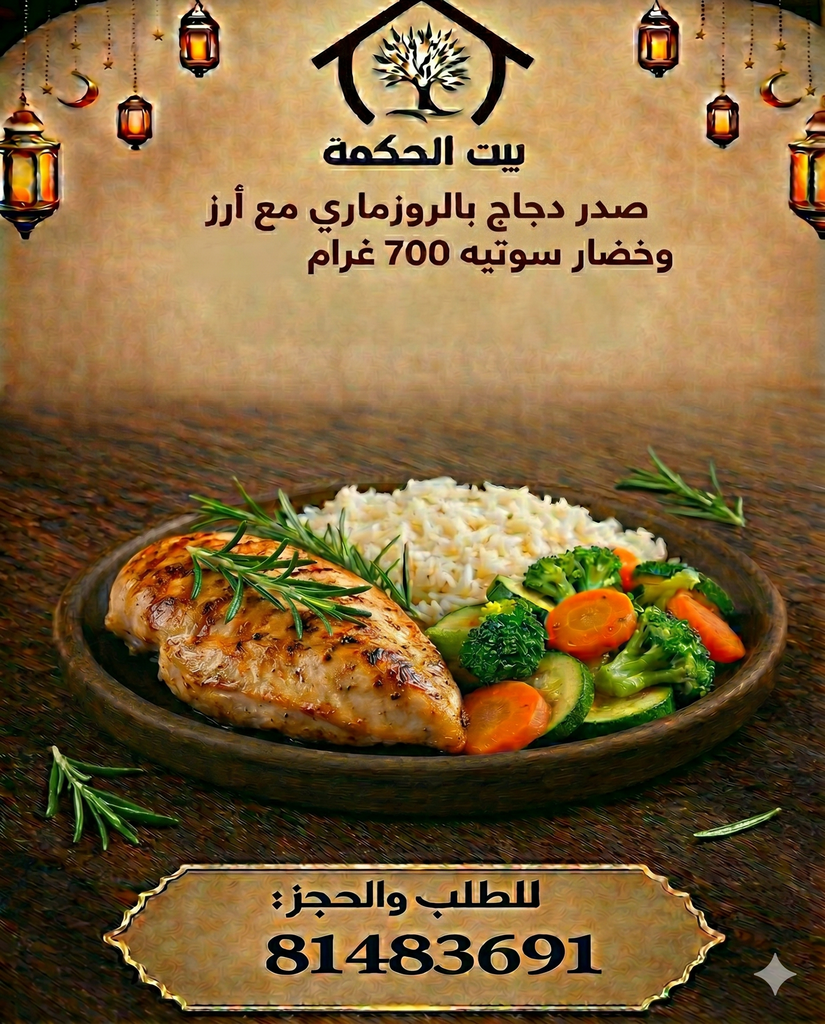 Rosemary Chicken Breast with Rice 400 g & Sautéed Vegetables 300 g