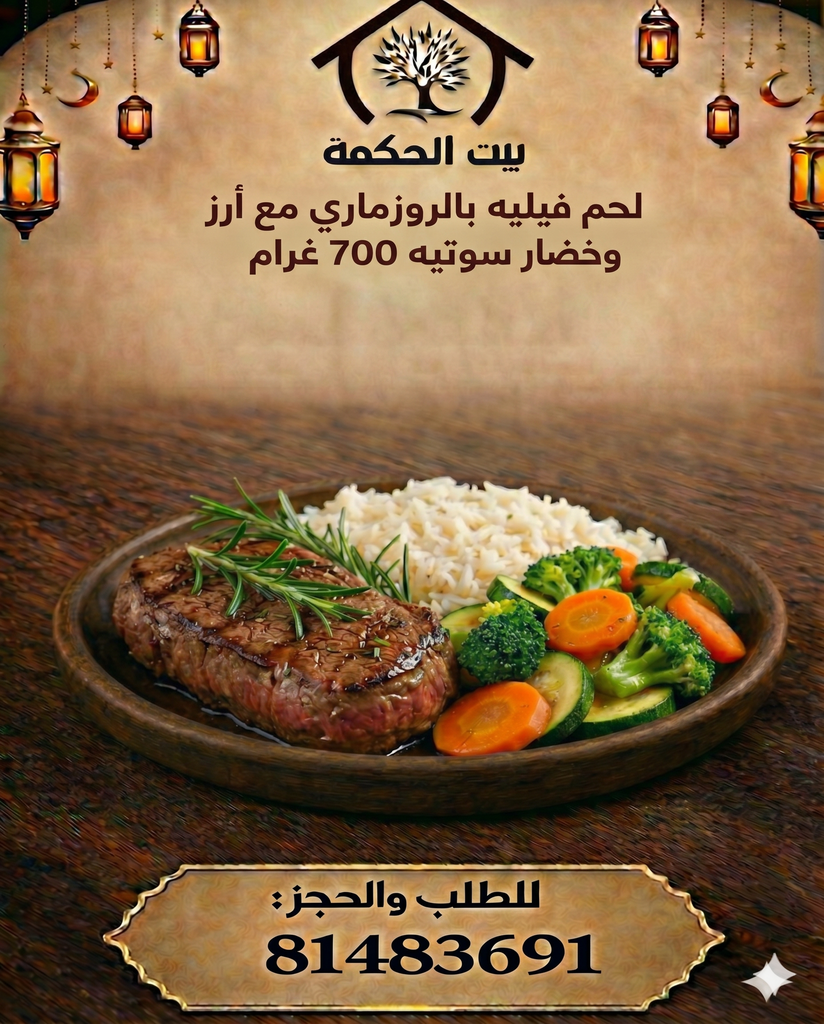 Rosemary Fillet Meat & Rice & Sautéed Vegetables 700 g