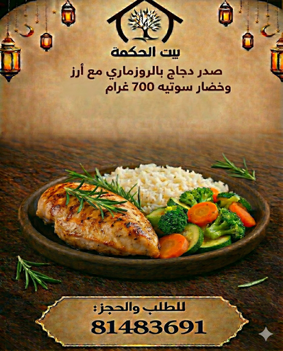 Rosemary Chicken Breast with Rice 400 g & Sautéed Vegetables 300 g