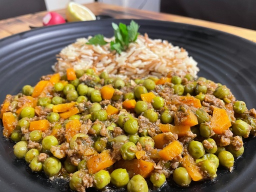 Green Peas & Meat 400 g & Rice 250 g